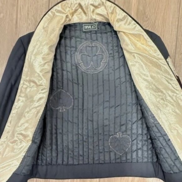 vintage Women's bolero jacket by Dinallo spade, heart, Three leaf clover Size S - Picture 4 of 7